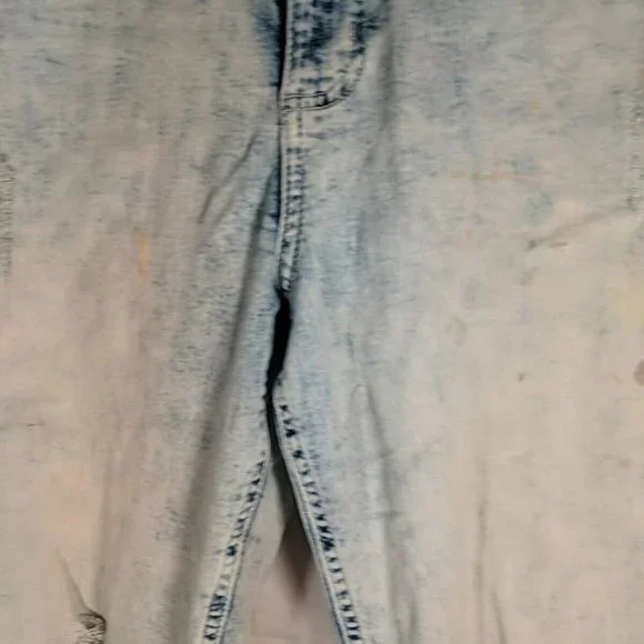 Jeaniologie Acid Wash Blue Denim High Rise Skinny Jeans Distressed Women's 14 - Picture 3 of 16